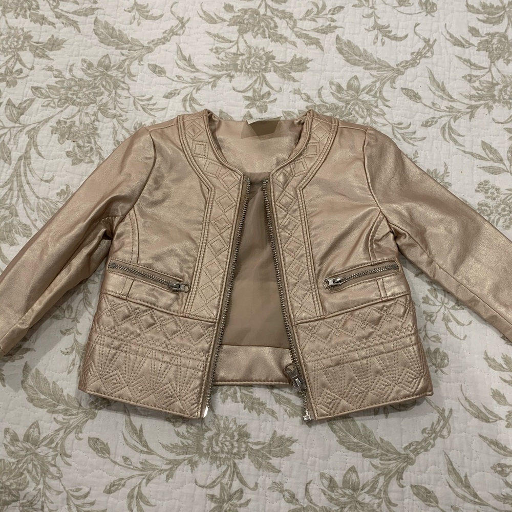 Genuine kids leather jacket